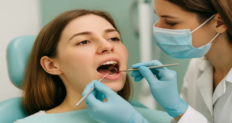 A picture of a dentist and a patient representing Wisdom Teeth Removal