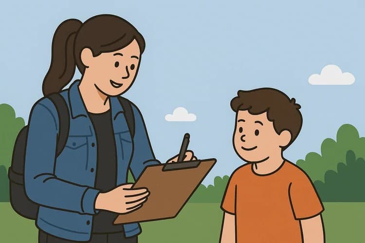 A picture of a lady and a kid representing healthy kids program