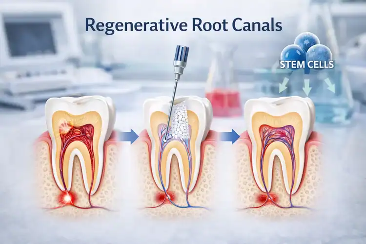 A picture of regenerative root canals