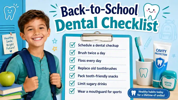 A picture taken from a back to school dental checklist